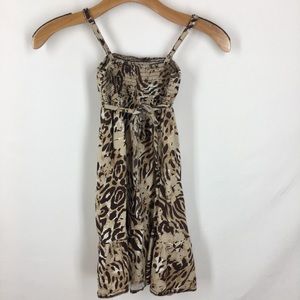 Justice Dresses - Justice Girls dress brown gold sparkle print Justice Dresses - Justice Girls dress brown gold sparkle print